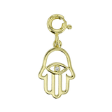 Hamsa Charm in 14k Gold with Diamond - Simon G. Jewelry