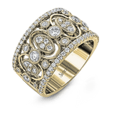 Harmonie Fashion Ring in 18k Gold with Diamonds - Simon G. Jewelry