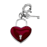 Heart Lock Charm in 14k Gold - Simon G. Jewelry