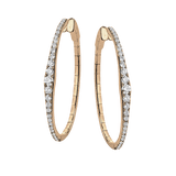 Hoop Earring in 18k Gold with Diamonds - Simon G. Jewelry