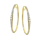 Hoop Earring in 18k Gold with Diamonds - Simon G. Jewelry