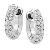 Hoop Earring in 18k Gold with Diamonds - Simon G. Jewelry