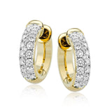 Hoop Earring in 18k Gold with Diamonds - Simon G. Jewelry