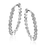 Hoop Earrings in 18k Gold with Diamonds - Simon G. Jewelry