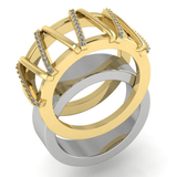 Lattice Smart Ring Jacket in 14k Gold with Diamonds - Simon G. Jewelry