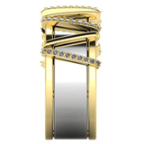 Lattice Smart Ring Jacket in 14k Gold with Diamonds - Simon G. Jewelry
