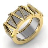Lattice Smart Ring Jacket in 14k Gold with Diamonds - Simon G. Jewelry