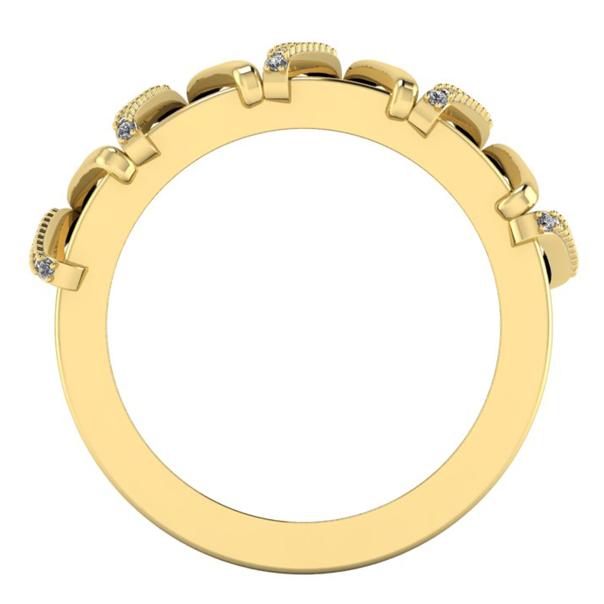 Lattice Smart Ring Jacket in 14k Gold with Diamonds - Simon G. Jewelry
