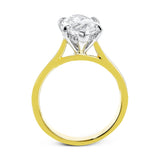 Marquise - cut Hidden Halo Engagement Ring in 18k Gold with Diamonds - Simon G. Jewelry