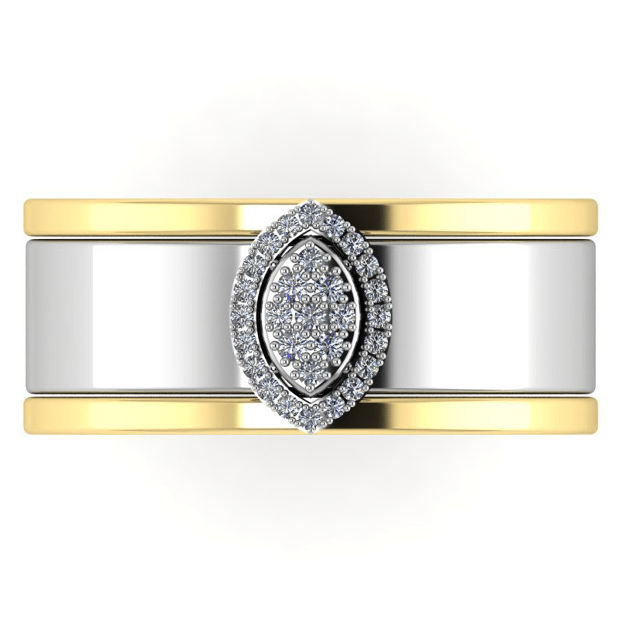 Marquise Diamond Cluster Smart Ring Jacket in 14k Gold with Diamonds - Simon G. Jewelry