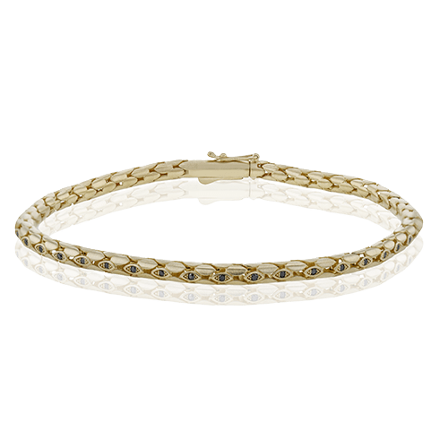 Men's Bracelet In 14k Gold With Black Diamonds – Simon Jewelry