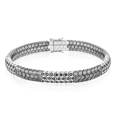 Men's Titanium Bracelet In 14k Gold With Black Diamonds – Simon G