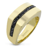 Men's Wedding Band In 14k Or 18k Gold With Black Diamonds - Simon G. Jewelry