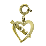 Mom Heart Charm in 14k Gold - Simon G. Jewelry