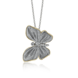 Monarch Butterfly Pendant Necklace in 18k Gold with Diamonds - Simon G. Jewelry
