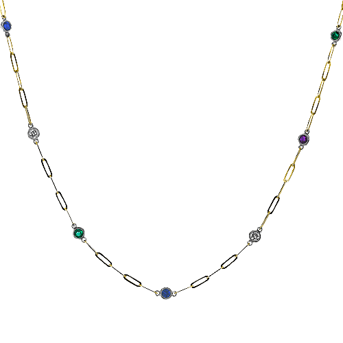 Necklace in 18k Gold with Diamonds - Simon G. Jewelry