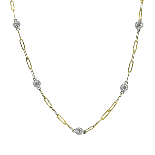 Necklace in 18k Gold with Diamonds - Simon G. Jewelry