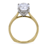 Oval-cut Diamond Tulip Engagement Ring in 18k Gold - Simon G. Jewelry