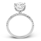 Oval - cut Hidden Halo Engagement Ring in 18k Gold with Diamonds - Simon G. Jewelry