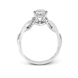 Pear - Cut Criss - Cross Engagement Ring In 18k Gold With Diamonds - Simon G. Jewelry
