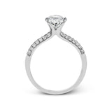 Pear - cut Engagement Ring & Matching Wedding Band in 18k Gold with Diamonds - Simon G. Jewelry