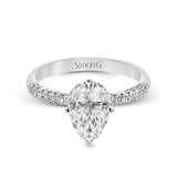 Pear - cut Engagement Ring & Matching Wedding Band in 18k Gold with Diamonds - Simon G. Jewelry