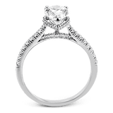 Pear - Cut Hidden Halo Engagement Ring In 18k Gold With Diamonds - Simon G. Jewelry
