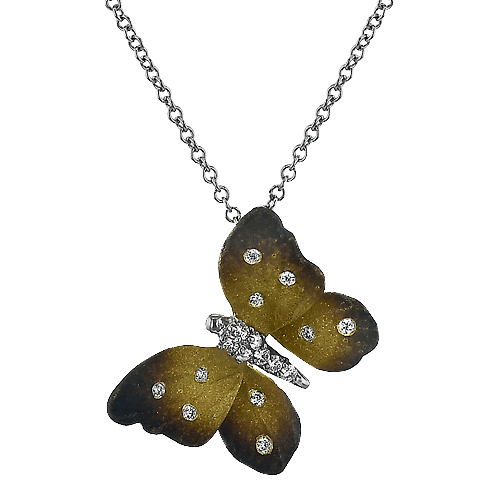 Pendant in 18k Gold with Diamonds - Simon G. Jewelry