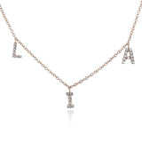 Personalized Initial Necklace in 18k Gold with Diamonds - Simon G. Jewelry