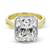 Radiant - cut Engagement Ring in 18k Gold with Diamonds - Simon G. Jewelry