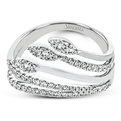 Right Hand Ring In 18k Gold With Diamonds - Simon G. Jewelry