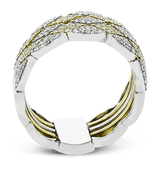 Right Hand Ring In 18k Gold With Diamonds - Simon G. Jewelry