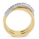 Right Hand Ring in 18k Gold with Diamonds - Simon G. Jewelry