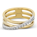 Right Hand Ring in 18k Gold with Diamonds - Simon G. Jewelry