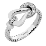 Right Hand Ring In 18k Gold With Diamonds - Simon G. Jewelry