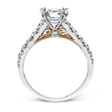 Round - cut Engagement Ring in 18k Gold with Diamonds - Simon G. Jewelry