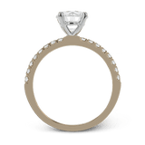 Round - Cut Engagement Ring In 18k Gold With Diamonds - Simon G. Jewelry