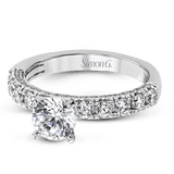 Round - Cut Engagement Ring In 18k Gold With Diamonds - Simon G. Jewelry