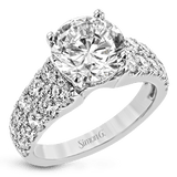Round - Cut Engagement Ring In 18k Gold With Diamonds - Simon G. Jewelry