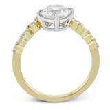 Round - cut Engagement Ring in 18k Gold with Diamonds - Simon G. Jewelry