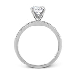 Round - cut Engagement Ring & Matching Wedding Band in 18k Gold with Diamonds - Simon G. Jewelry