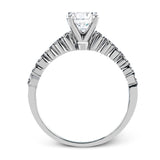 Round - cut Engagement Ring & Matching Wedding Band in 18k Gold with Diamonds - Simon G. Jewelry