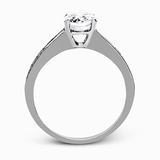 Round - cut Engagement Ring & Matching Wedding Band in 18k Gold with Diamonds - Simon G. Jewelry