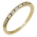 Round - cut Engagement Ring & Matching Wedding Band in 18k Gold with Diamonds - Simon G. Jewelry