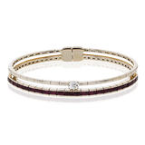 Ruby Bangle in 18k Gold with Diamonds - Simon G. Jewelry