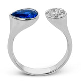 Sapphire Color Ring in 18k Gold with Diamonds - Simon G. Jewelry