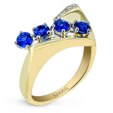 Sapphire Ring in 18k Gold with Diamonds - Simon G. Jewelry