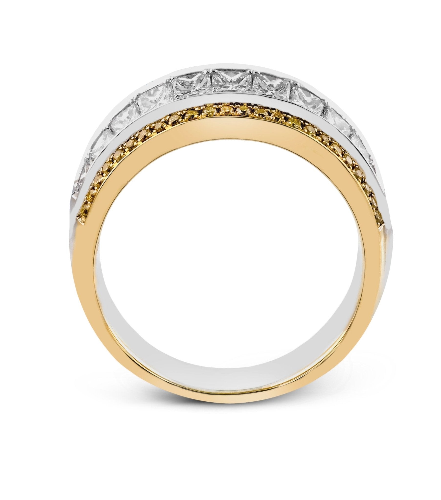 Simon - Set Anniversary Ring In 18k Gold With Diamonds - Simon G. Jewelry