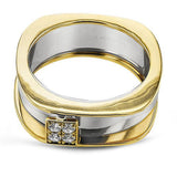 Smart Ring Jacket in 14k Gold with Diamonds - Simon G. Jewelry