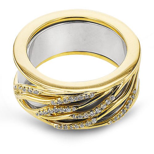 Smart Ring Jacket in 14k Gold with Diamonds - Simon G. Jewelry